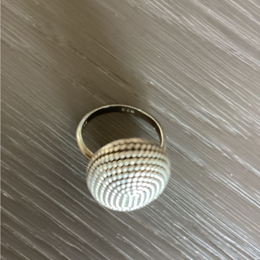 Textured Silver Ring - image 4